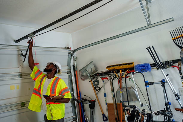 Professional Garage Door Panel Replacement technician working in Key Vista, FL